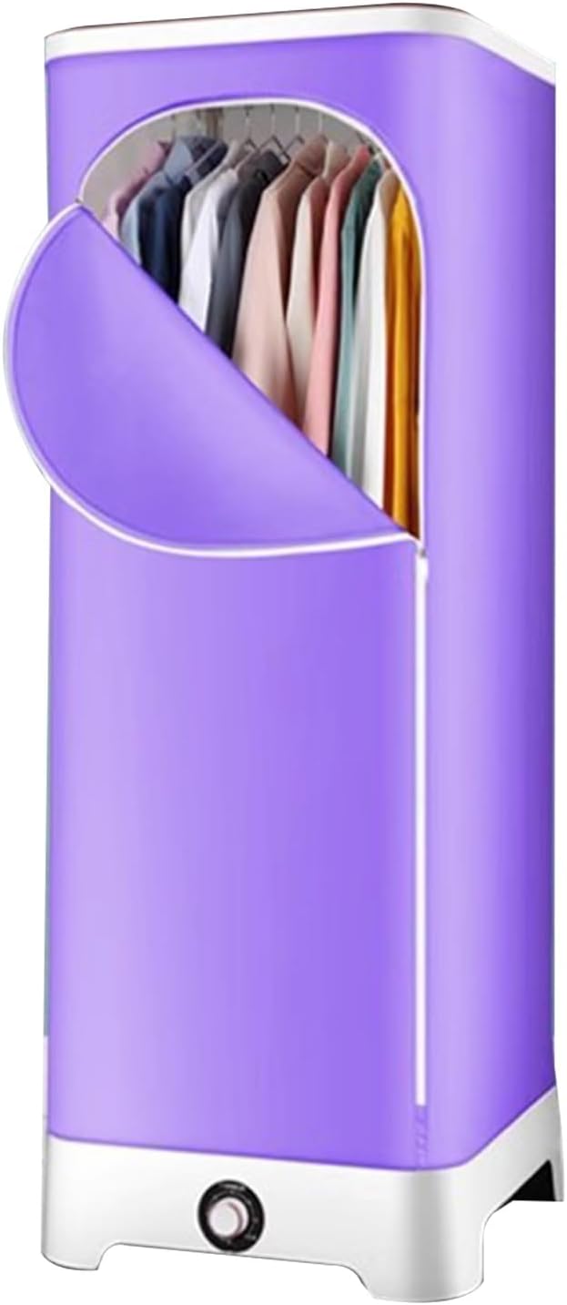 Foldable Dryer,1500W Clothes Dryer Home 220V Small Drying Clothes,Double Layer Drying Rack with Lid for Home, Apartment, Laundry Room and Dormitory(Purple)