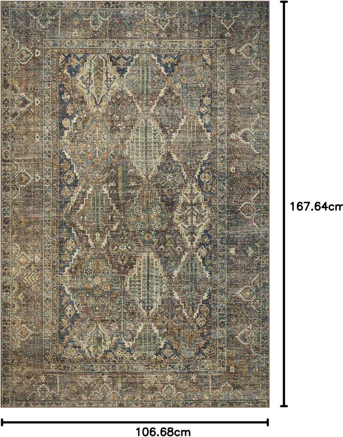 Loloi Magnolia Home by Joanna Gaines Banks Collection BAN-05 Spice/Blue 3'-6