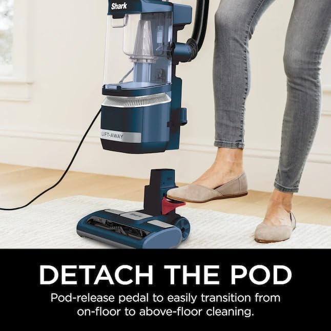 Shark LA301 Navigator ADV Lift-Away Upright Corded Vacuum with Crevice Tool & Upholstery Brush Tool, Blue (Renewed)