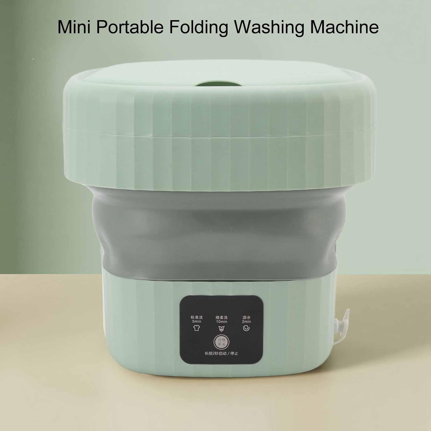 Portable Washing Machine,USB Powered Mini Turbo Washing Machine, Mini Compact Twin Tub Washing Machine Laundry Washer,Low Noise Foldable for Apartment Dorms RV Camping(US plug-green)