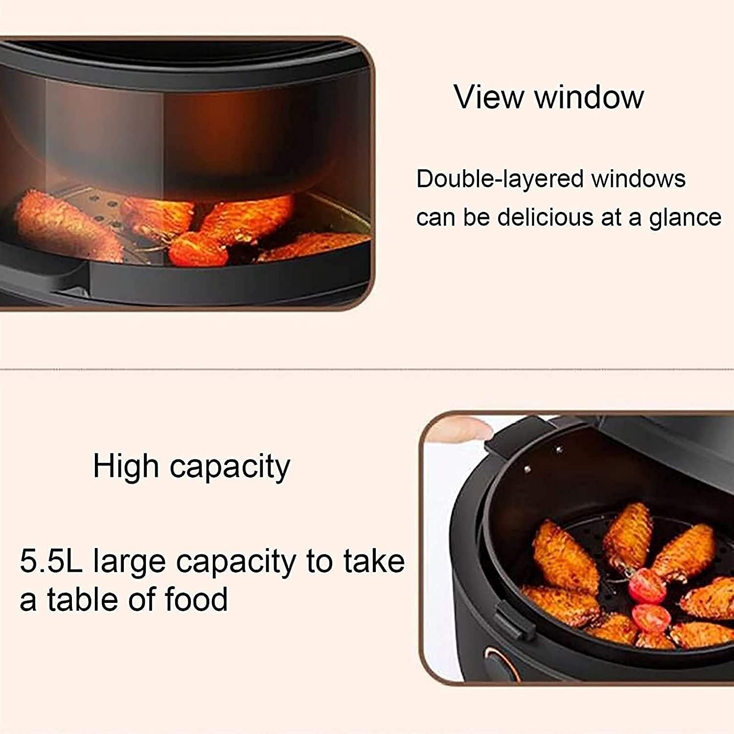 5.8Qt Digital Air Fryer, Dehydrator Cooker for Air Fry, Bake, Dehydrate, Ferment, Roast, Rotisserie