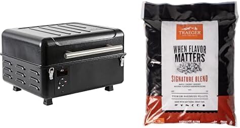 Ranger Portable Wood Pellet Grill and Smoker with Signature Blend Pellets 18 lb Bag