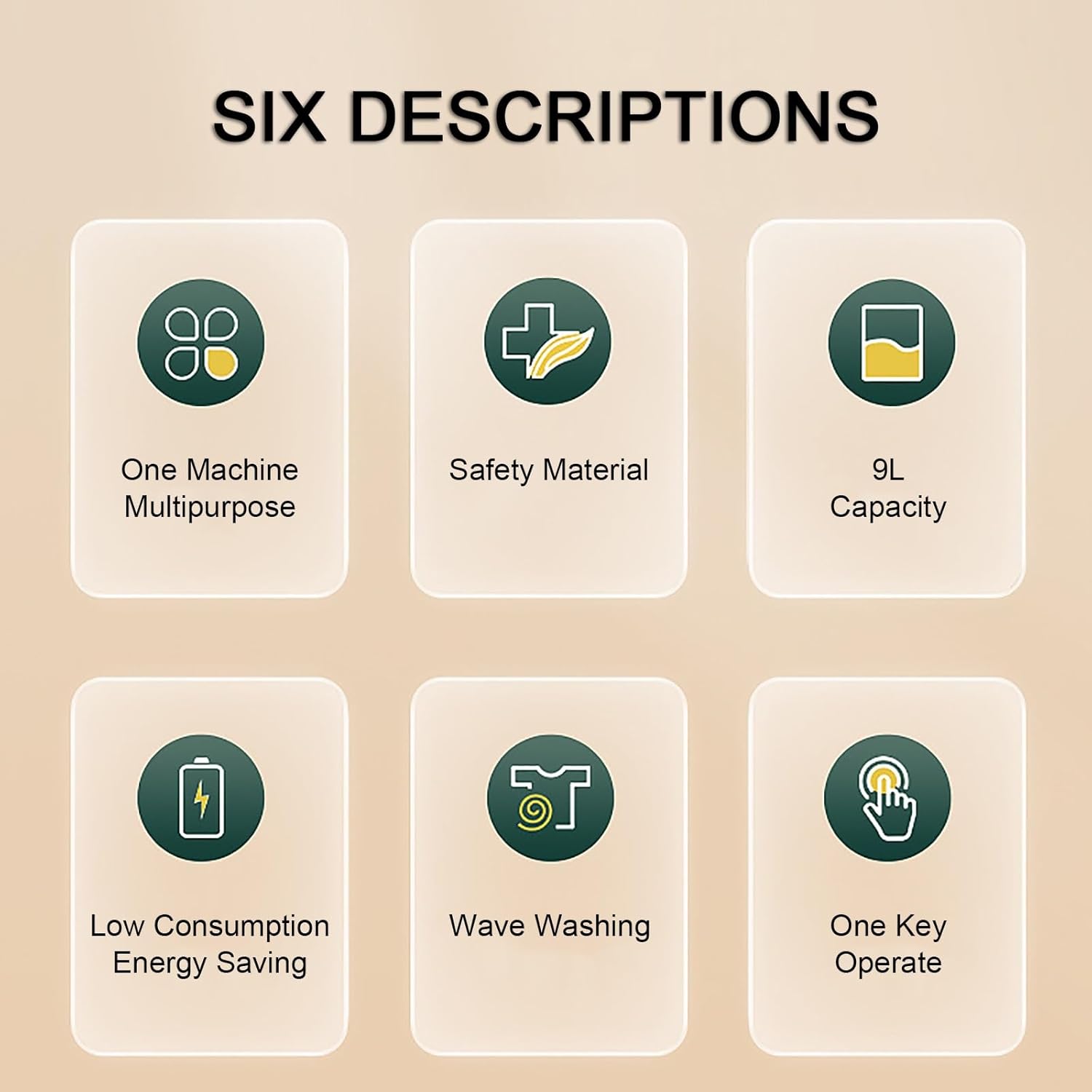 WHYATT Portable Washing Machines, Clothes Washing Machines, for Apartments, Dorm, Camping, RV, Travel Laundry (Color : Blue)