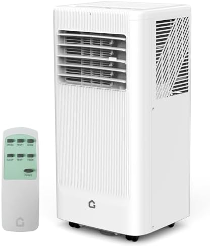 8000 BTUs Portable Air Conditioner, Cools Room up to 350sq.ft., 3-In-1 Portable AC Unit for Bedroom with Dehumidifier, Fan, Remote Control, Smart/Sleep Mode, 24H Timer