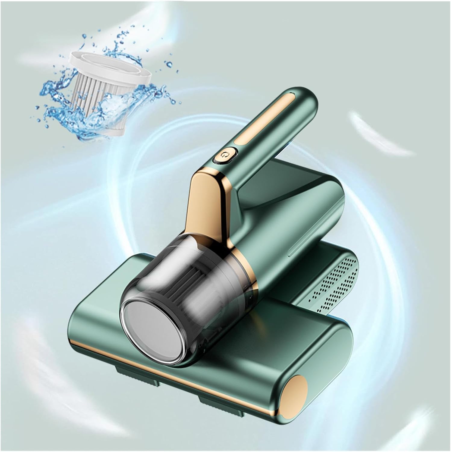 Mattress Cleaner Machine Deep Cleaner, 3-in-1 Wireless Sofa Vacuum Cleaner High-Frequency Vibration, Uv Lighting Vacuum Cleaner for Bed Effectively Clean Up Bed, Dust and Pet Hair,Green