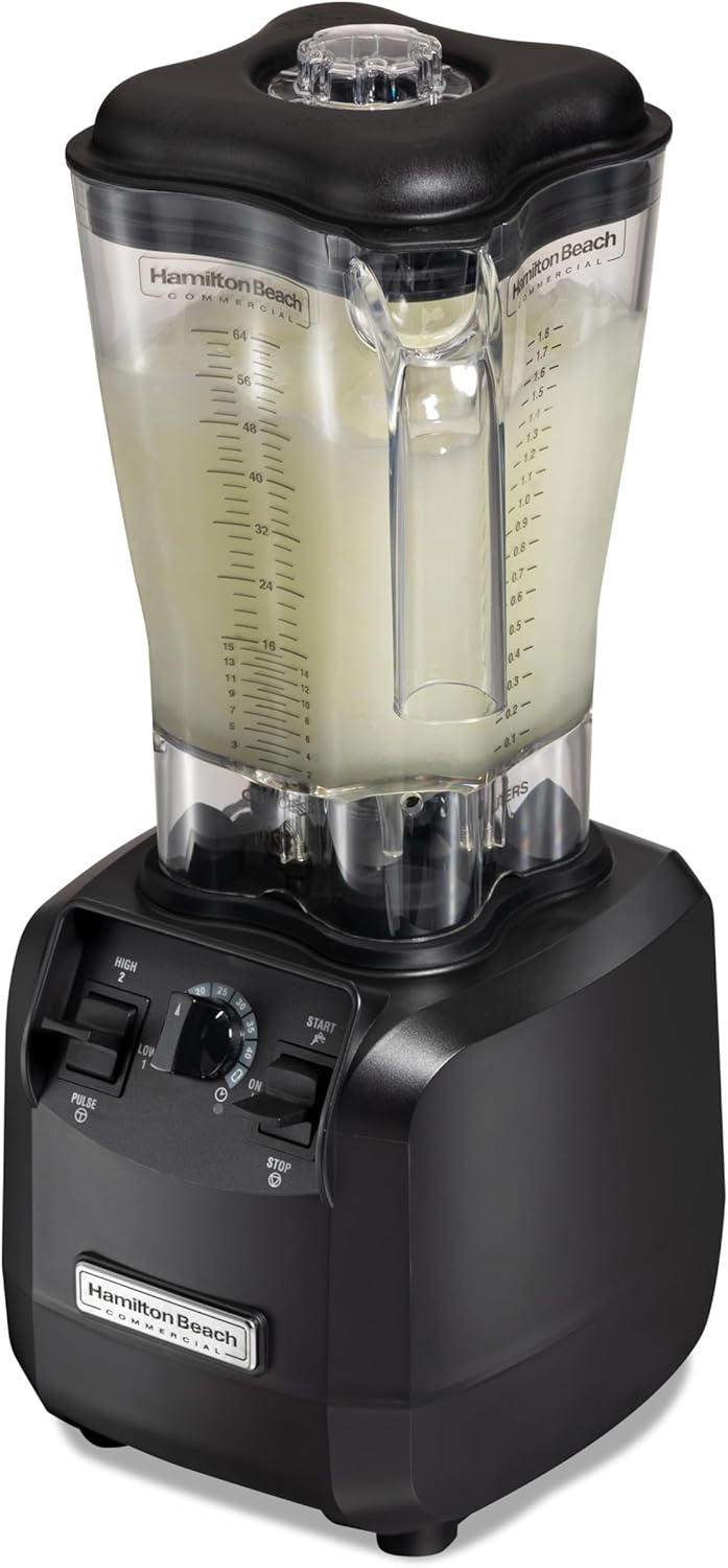 Hamilton Beach Commercial Fury High-Performance Blender, 64 Ounce / 1.8 Liter Capacity, 3 HP Motor, NSF Certified, HBH550R