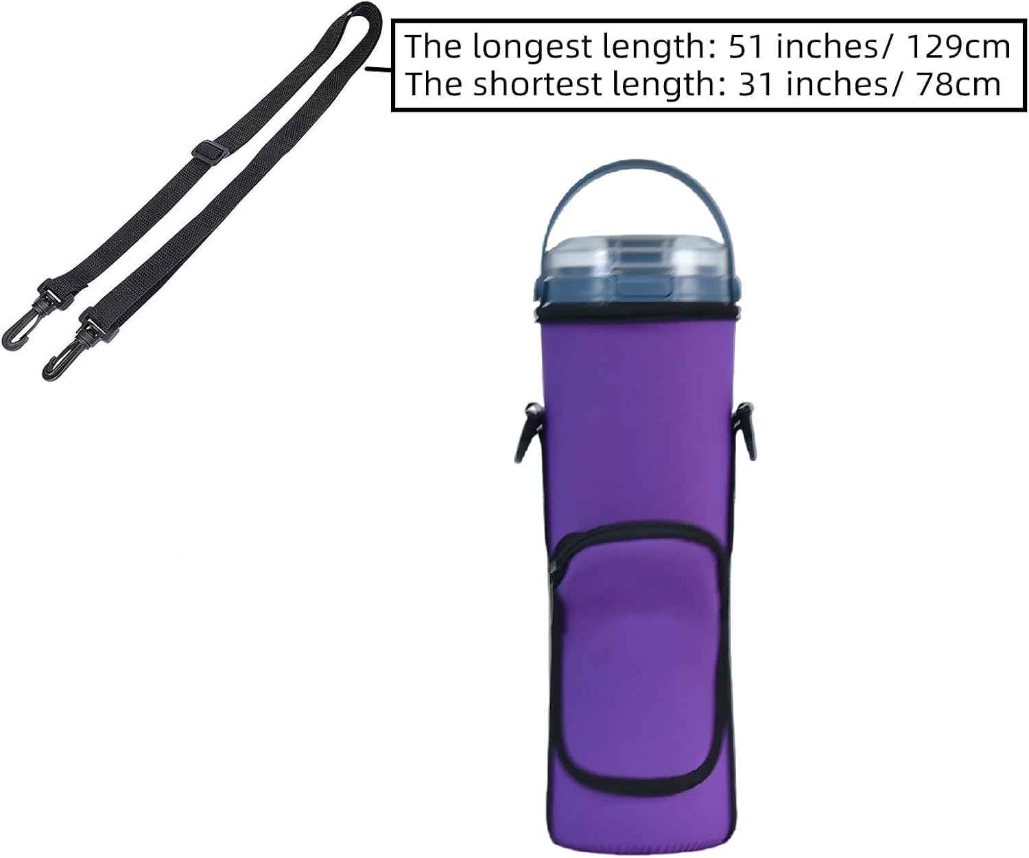 AF-WAN Portable Blender Carry Storage Bag sleeve with Shoulder Strap for Ninja BC151NV/BC51NV/BC151BK/BC151CR/BC151EM/BC151PR/BC151WH 18oz Blast Portable Blender (Purple)