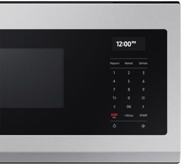 SAMSUNG 1.1 Cu Ft Smart SLIM Over the Range Microwave Oven w/ 550 CFM Hood Vent, Wi-Fi, Voice Control, LED Light Bar, Sensor Cook, 1100 Watt, ME11A7710DS/AA, Fingerprint Resistant Stainless Steel