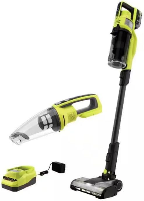 PBLSV716K-PCL704B Fits for Ryobi 18V Cordless Pet Stick Vacuum Cleaner Kit w/Battery, Charger, & Cordless Performance Hand Vacuum