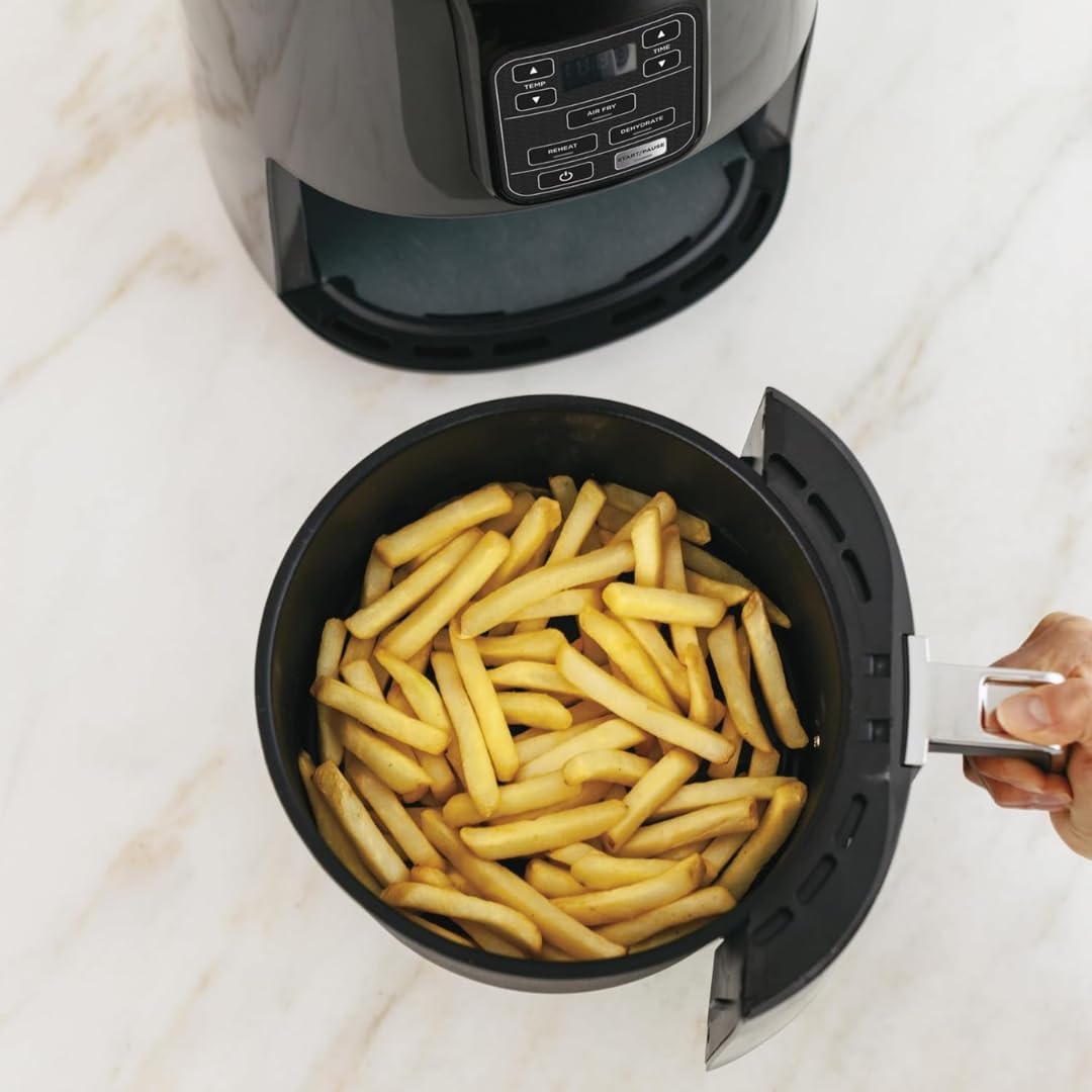 4 Quart AF100WM digital air fryer with cooking presets, wide temperature range and compact family size design