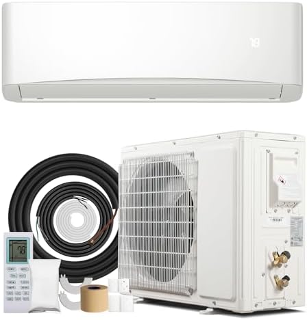 12000BTU Mini Split Air Conditioner& Heater, 17 SEER2 𝟐𝟑𝟎𝐕 Wall-Mounted AC Unit Cools Rooms up to 750 Sq. Ft, Energy Efficient Inverter AC with Heat Pump