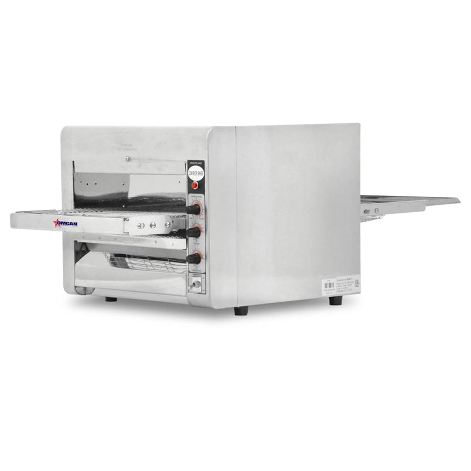 11387 14 Inch Wide Conveyor Belt Adjustable Heat and Speed Stainless Steel Infrared Baking Commercial Kitchen Toaster Oven