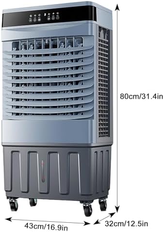 Portable Air Conditioners, Evaporative Air Cooler, 3-IN-1 Portable AC, 12 Hours Timer, 3 Wind Speeds, Double Water Tank, for Outdoor Indoor Use(80cm/31.4in)