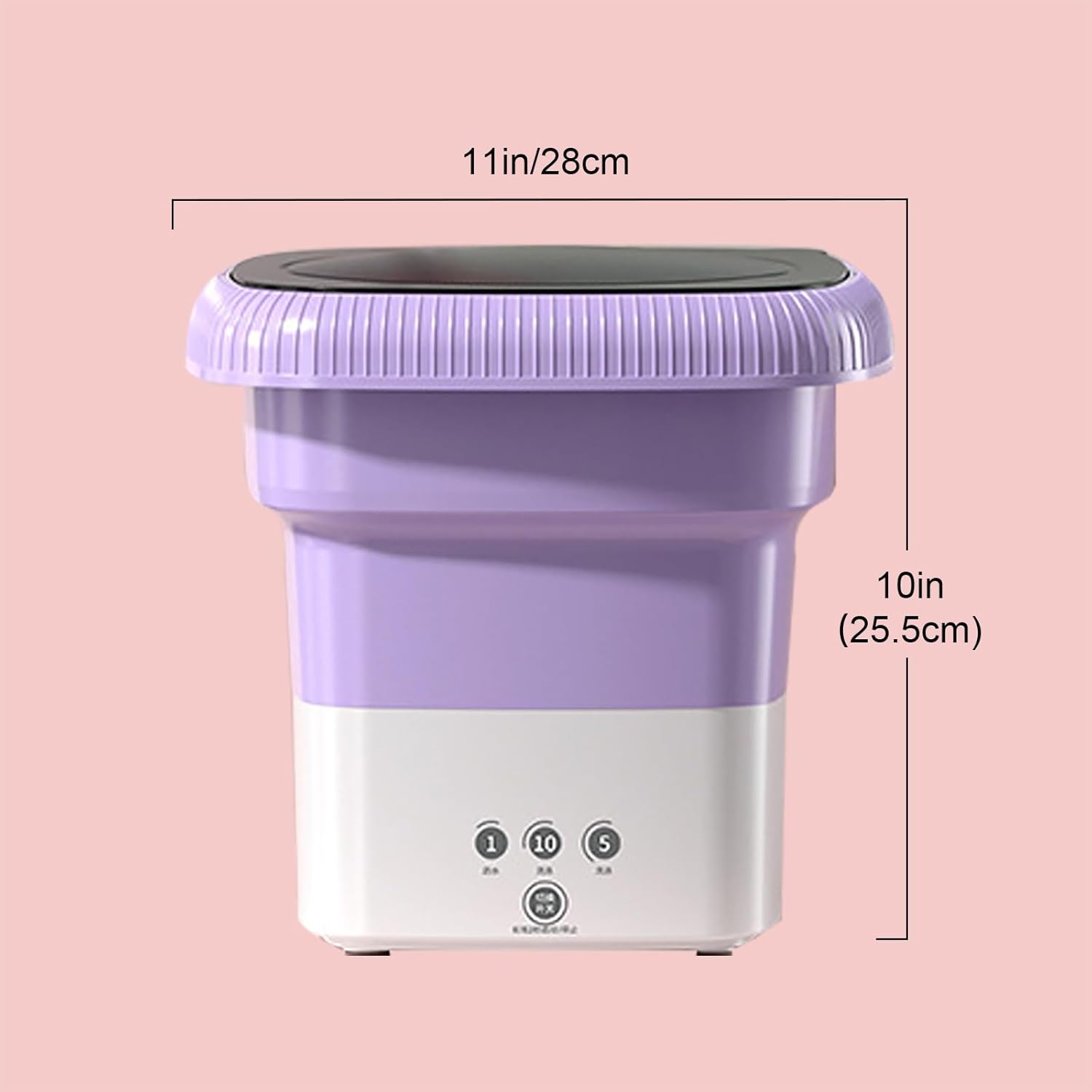 Foldable Mini Washing Machine， Portable Washer， for Washing Underwear, Socks, Baby Clothes Mini Washer (Color : Purple)