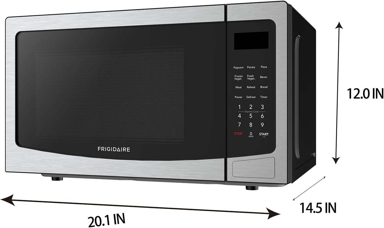 FRIGIDAIRE 1.1 Cubic Foot Microwave, Stainless Steel