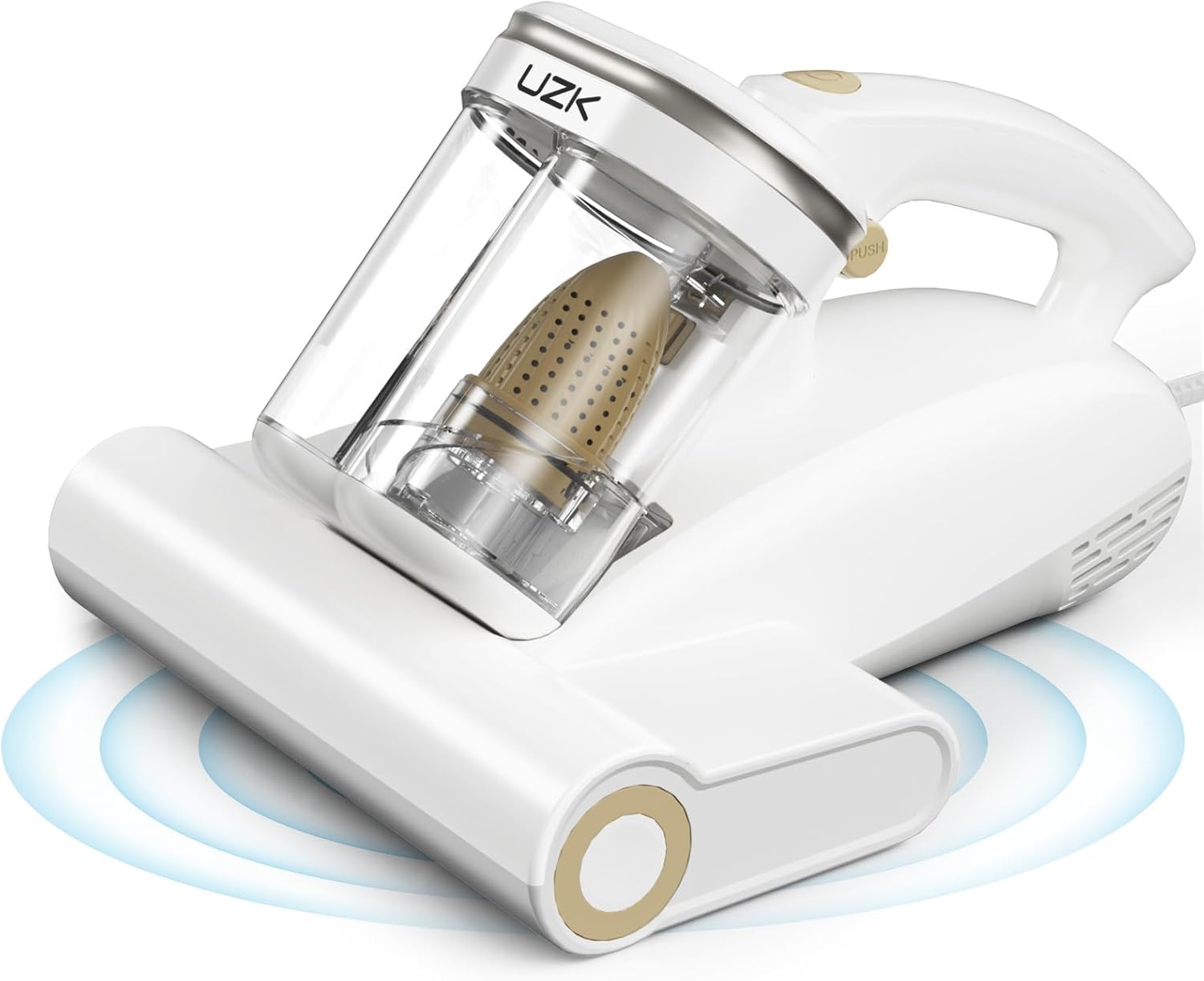 Mattress Vacuum Cleaner,Bed Vacuum Cleaner with UV-C Light,16Kpa,140°F Heat,Ultrasonic,Anion,Handheld Vacuums for Bed,Sofa,Couch,Crib(Corded, Snow White)