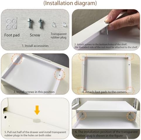 Steel Microwave Stand with Pull-Out Drawers & Shelves | Countertop Organizer for Compact Microwaves, Coffee Station & Kitchen Appliance Storage (White+Drawer+Shelf)