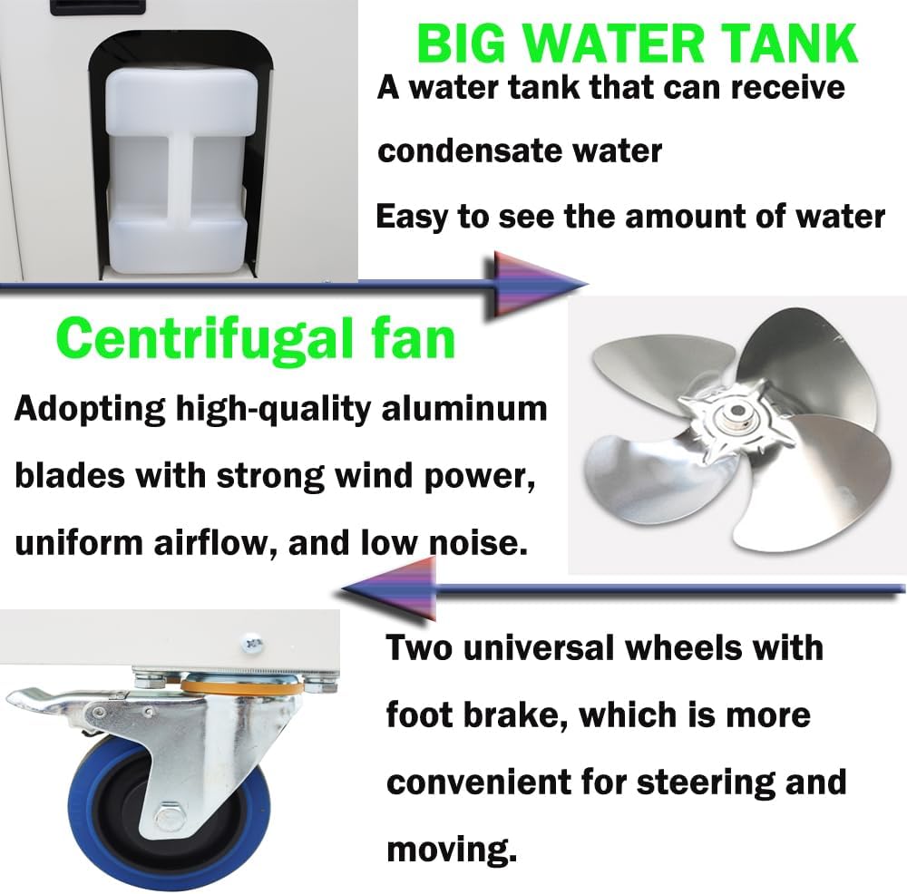 220V Industrial Spot Cooler 3600m³/h Commercial Portable Industrial Air Conditioner 1820W Mobile Air Conditioner 20400BTU