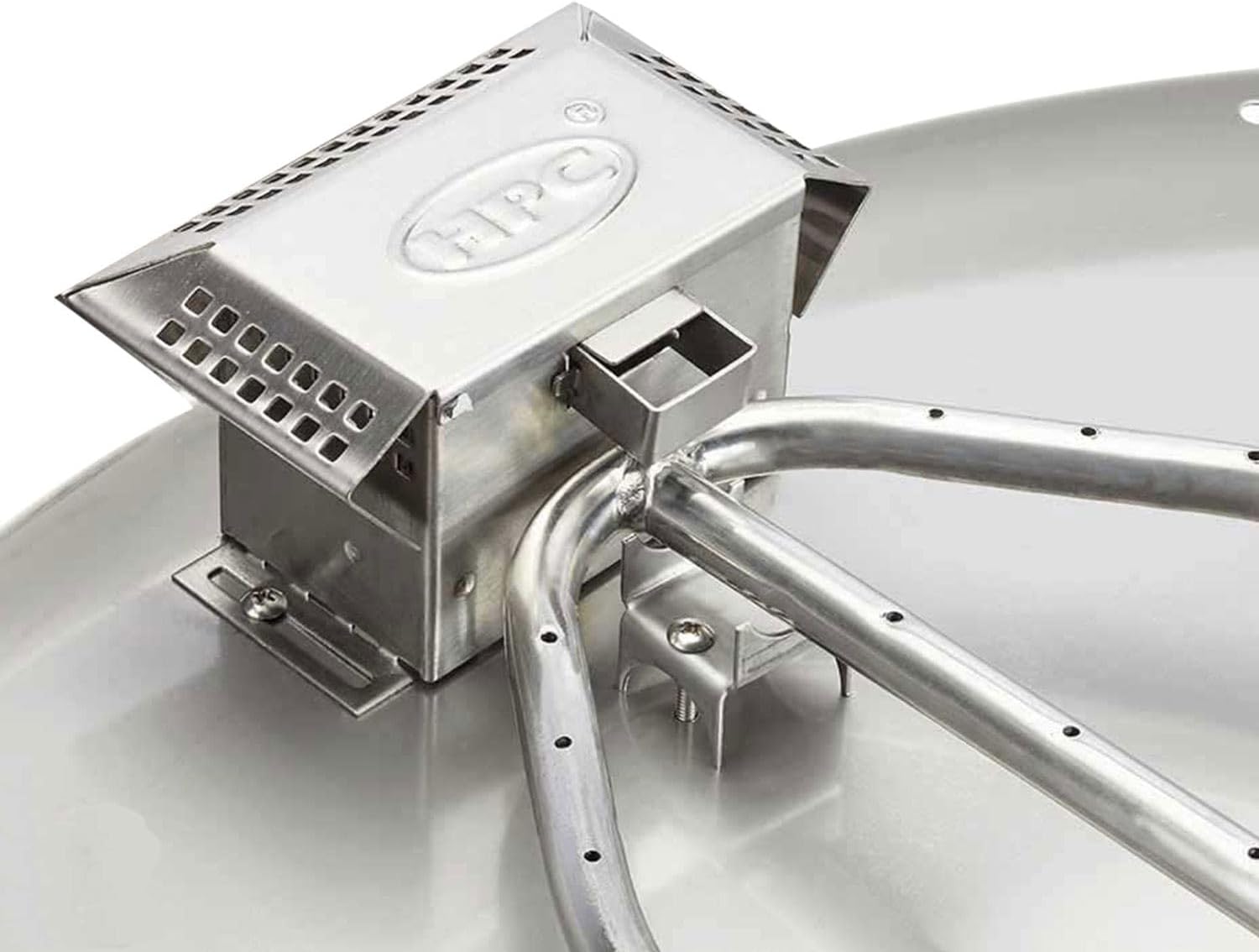 HPC Fire Push Button Flame Sensing Gas Fire Pit Kit (TOR-FPPK30-SQ-FLEX-NG), 30x30 Pan, 24