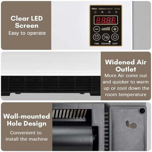 2025 Upgrade Air Conditioner, Portable Air Conditioner Split Max, Wall Mounted Air Conditioners, US Plug 110V, Quiet Operation for Home, Office(Red)