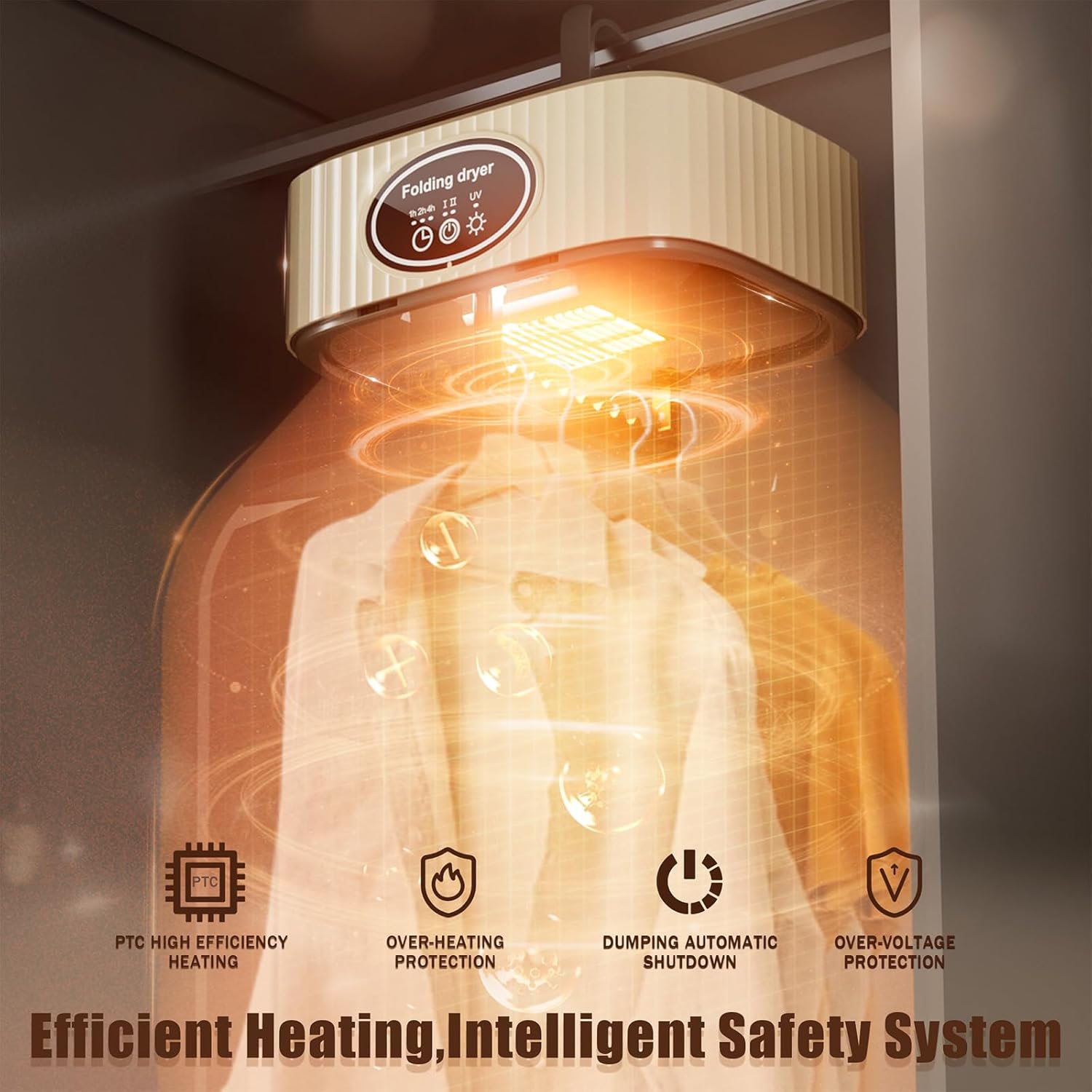 Portable Clothes Dryer, Dryer Machine, Electric Drying Machine, with Dry Bag, Adjustable Timer, for Laundry, Apartment, RV, Dorms