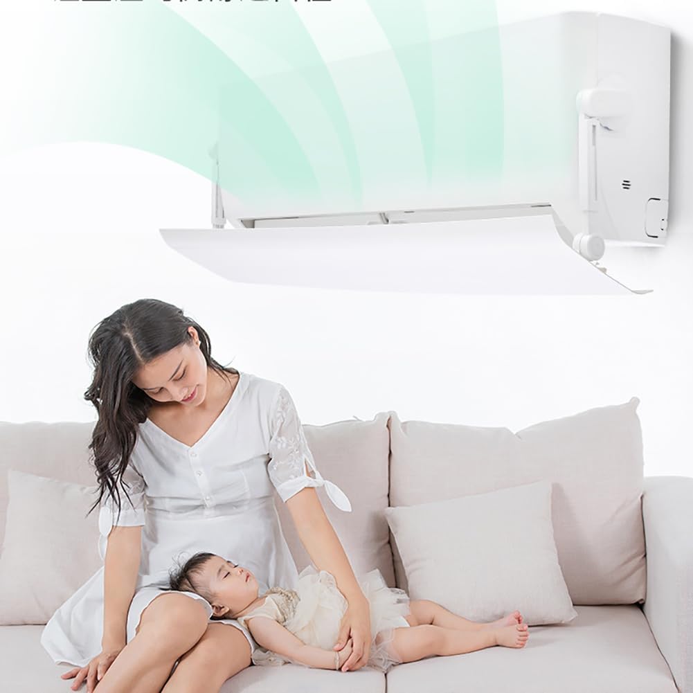 Wall-Mounted Air Conditioner Deflector, Anti-Cold Wind Baffle for Bedrooms, Thickened Air Outlet Blowing Guard, Prevents Direct Wind for Enhanced Comfort
