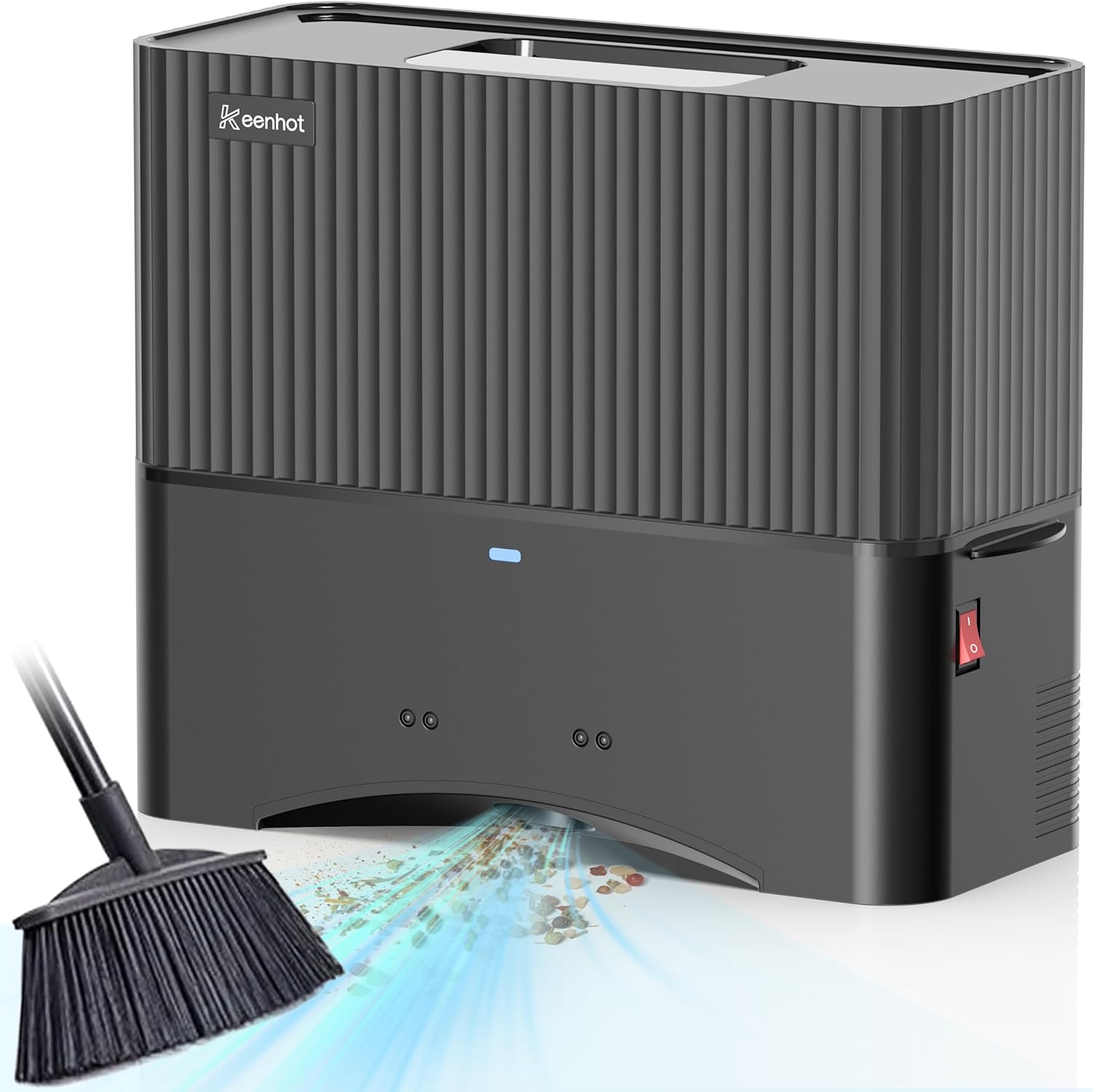 Keenhot Touchless Vacuum Automatic Dustpan - Powerful Effortless Cleaning, 17Kpa Suction Great for Sweeping Pet Hair/Kitchen/Salon, Electric Dustpan Canister Vacuum Cleaner HEPA Filter & No Bending