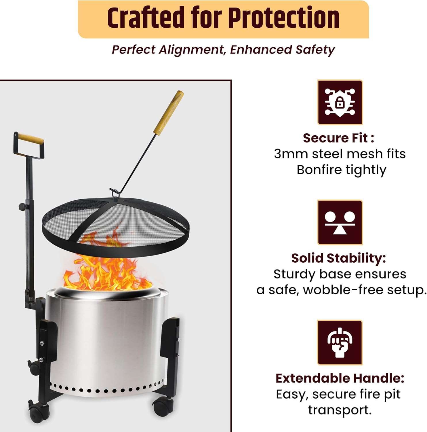 FEBTECH - 2 in 1 Smokeless Firepit Accessory Combo - 18