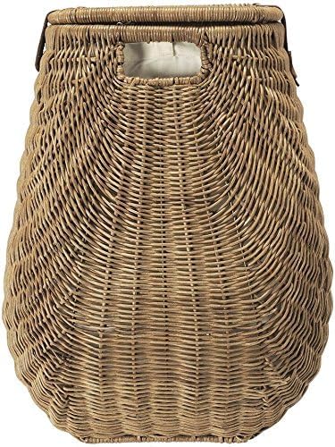 KOUBOO Wicker Rattan Laundry Hamper with Lid, Stylish Woven Basket for Laundry, Towels Blankets, Dirty Clothes, Ideal for Bedroom, Bathroom, Brown