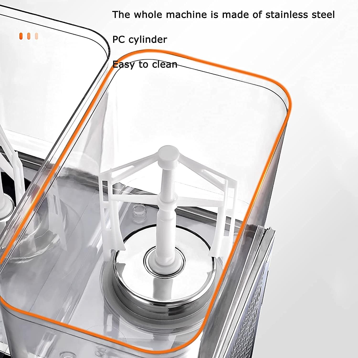 Dual-Temperature Beverage Machine, Double-Cylinder Juice Machine, Cold Drink Machine, Buffet, Freshly Adjusted Milk Tea Machine, Hot Cold Multifunctional Stainless Steel 22L Per Can