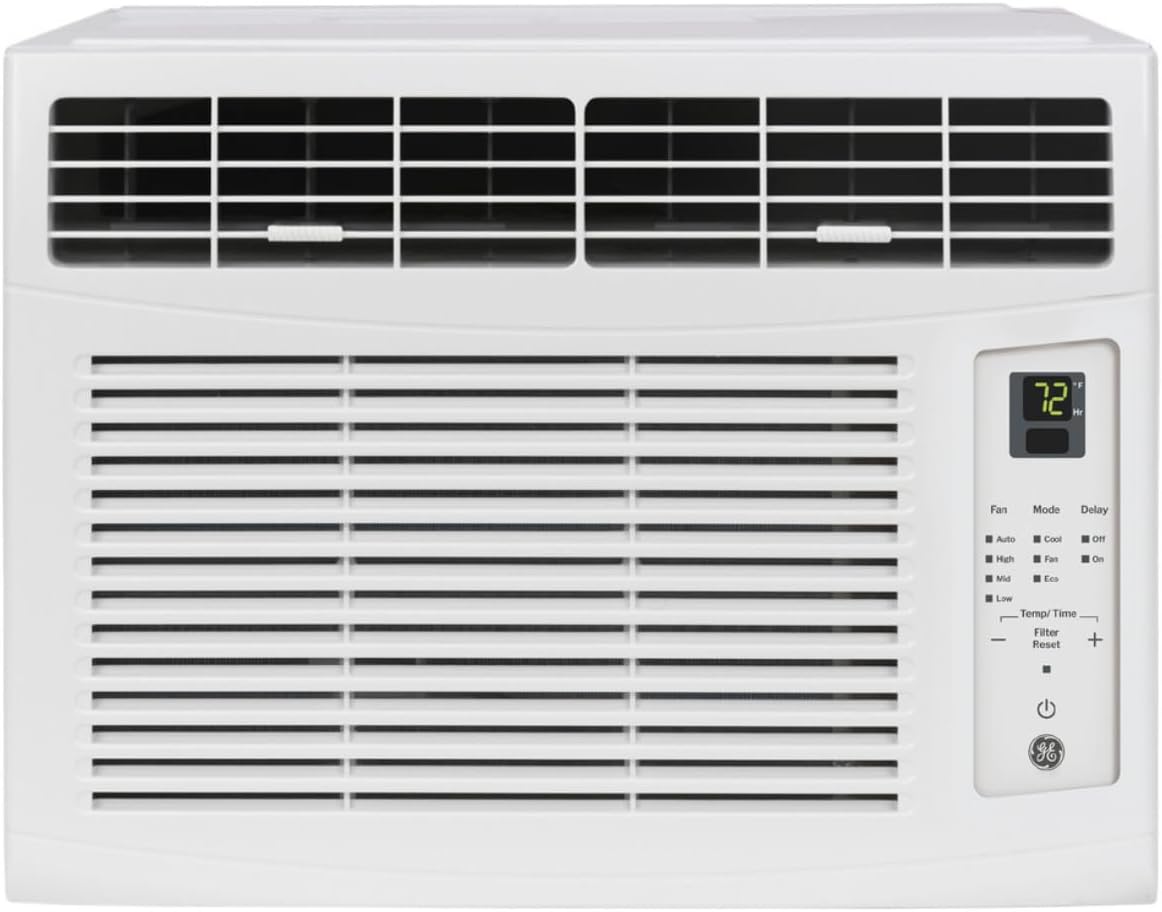 GE 6,000 BTU Electronic Window Air Conditioner with Auto Restart, Remote Control (up to 250 sq ft.)