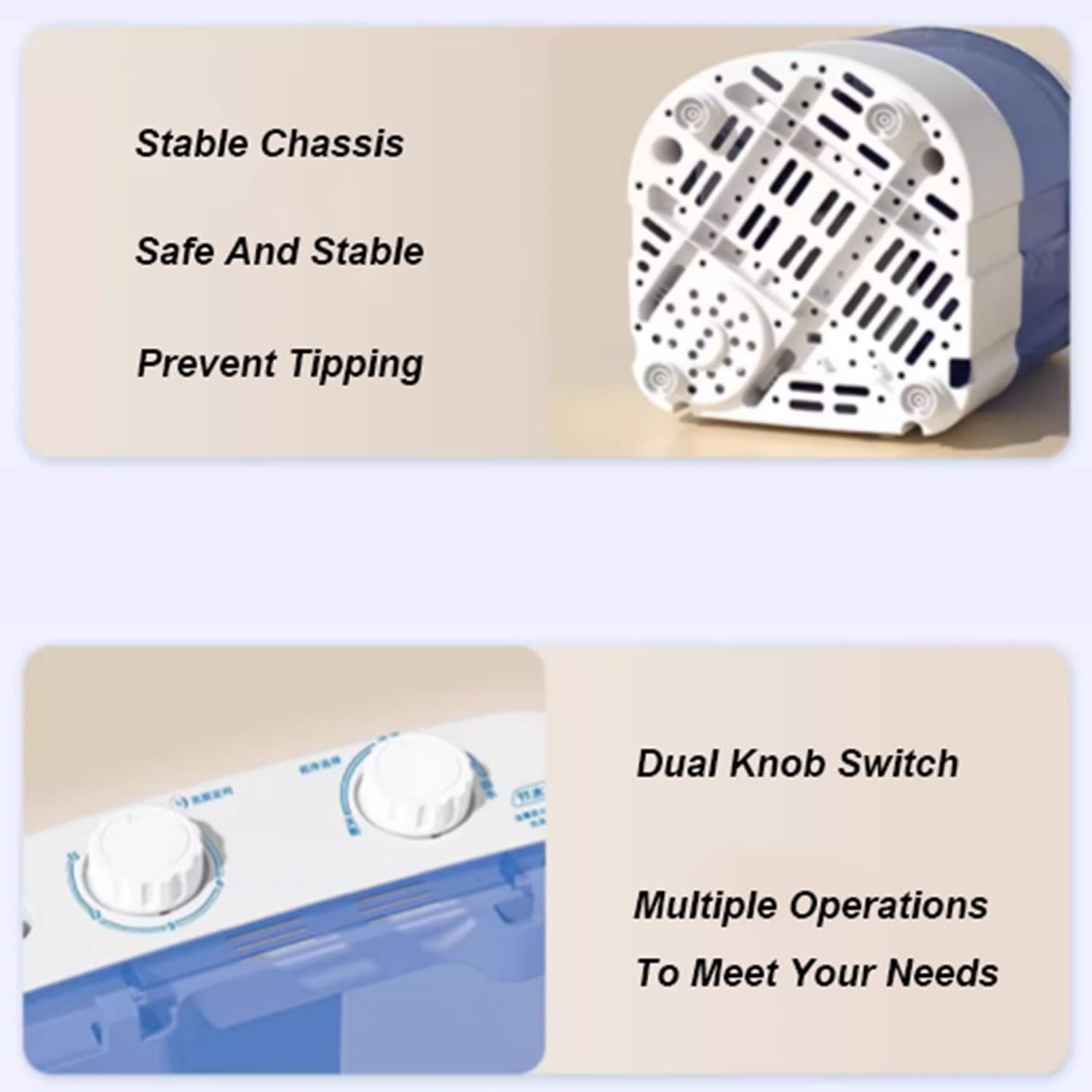 Portable Washing Machine, Mini Washing Machines, Space Saving Washer, Powerful Washer for Apartment, RV, Travel, Underwear, Socks, Baby Clothes