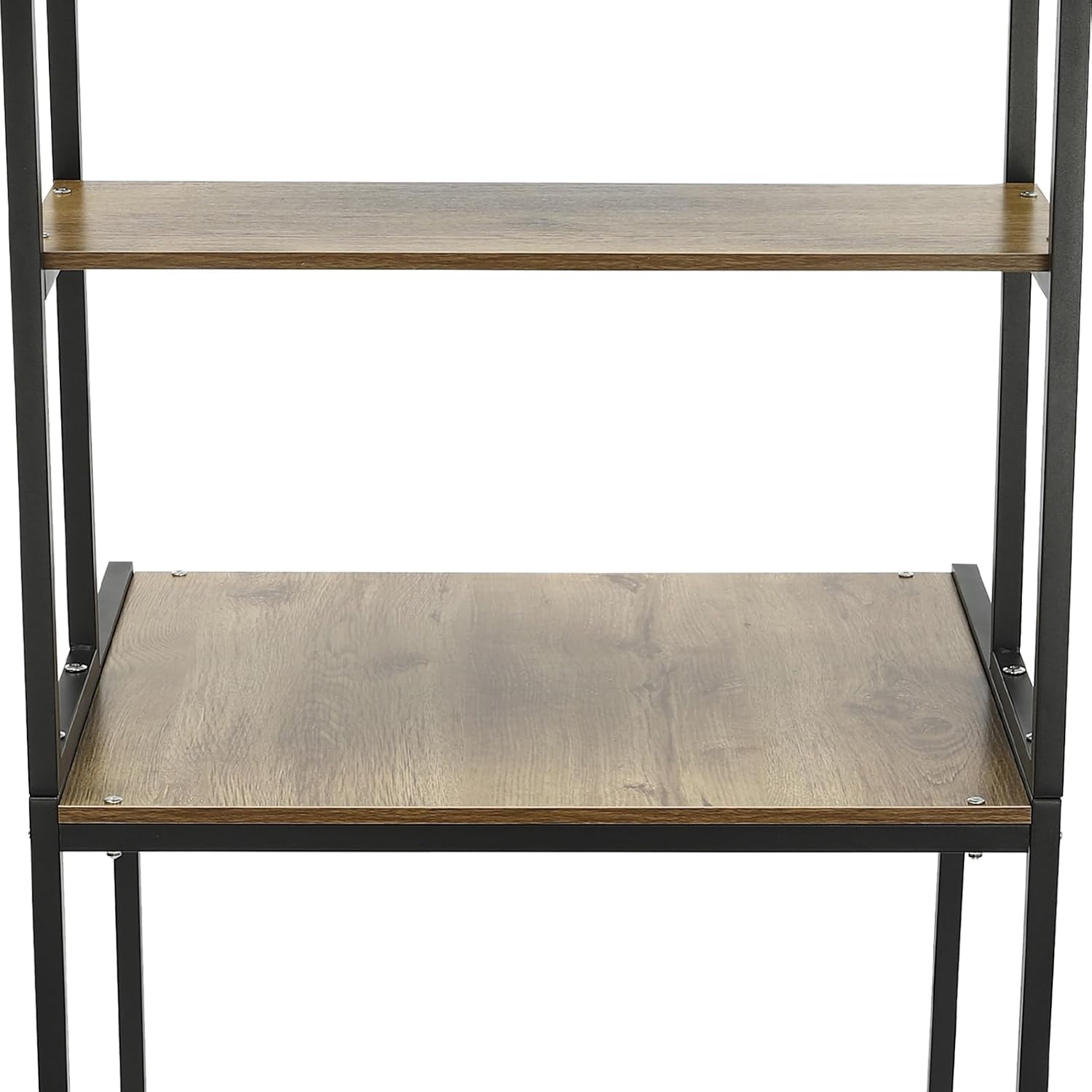 Over Washer Dryer Standing Rack Stand with Adjustable Rubber Feet, Hanging Towels Organizer Laundry Products Storage Shelf for Bathroom Laundry Room Space Saver (Black + Oak)