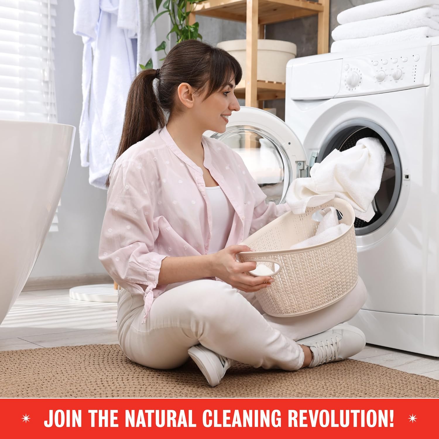 Rebel Green Organic Laundry Detergent - Natural Laundry Soap - Liquid Laundry Detergent with Dispenser Cup - Gentle Laundry Detergent - Fresh Pink Lilac - (68 Load Bottles, 2 Pack)