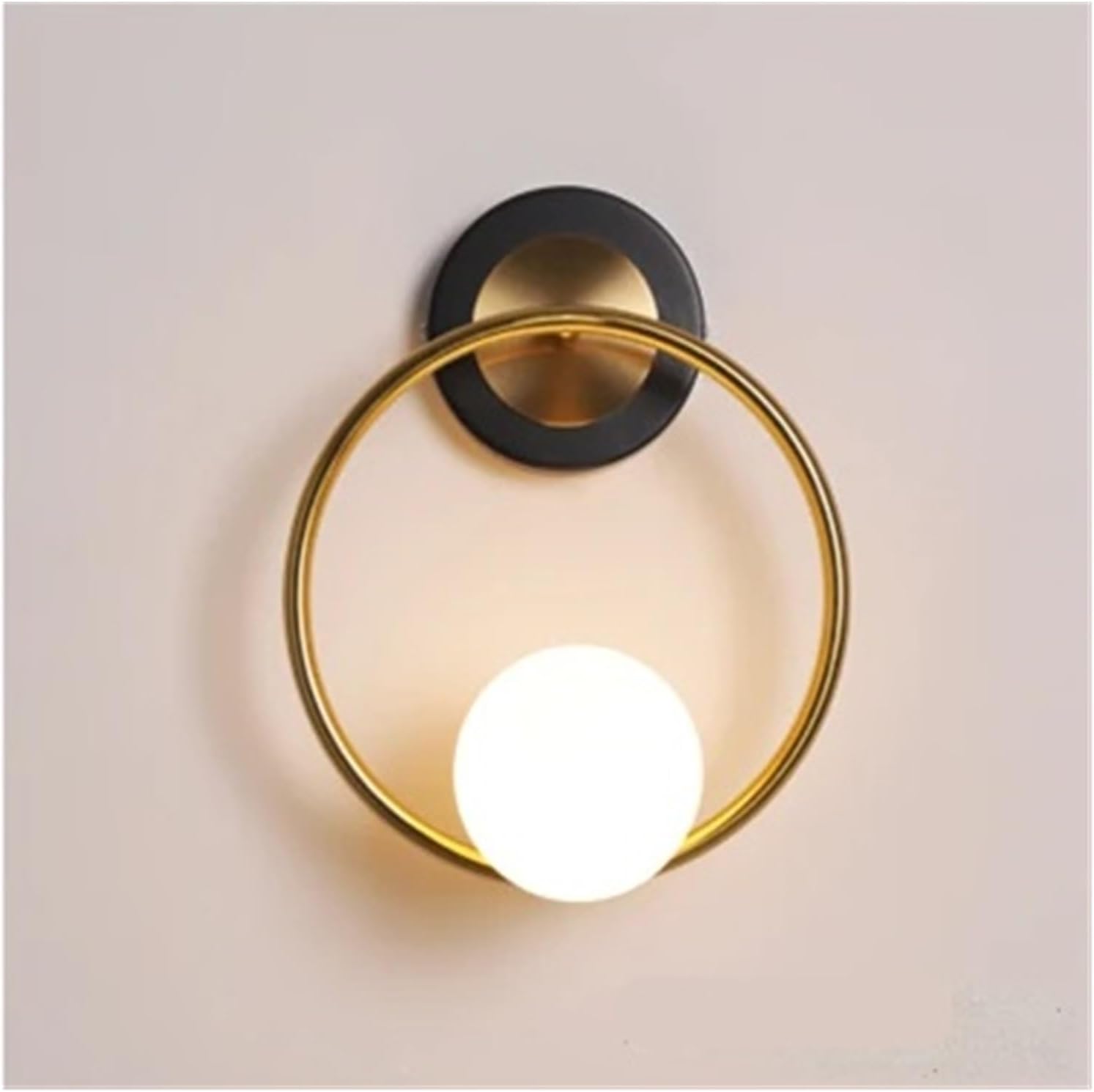 Wall Lamp Glass Ball Ring LED Sconce Lighting Bedroom Bedside Modern Living Room Nordic Aisle Gold,Household