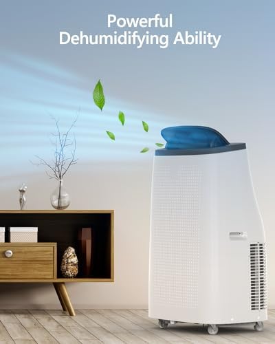 Portable Air Conditioners 14000 BTU - Cools 750 Sq.Ft, 3-in-1 Portable AC Dehumidifier Fan, Remote Control Window Kit, Quiet Portable Air Conditioners for Bedroom Office 48dB for Home(ASHRAE)