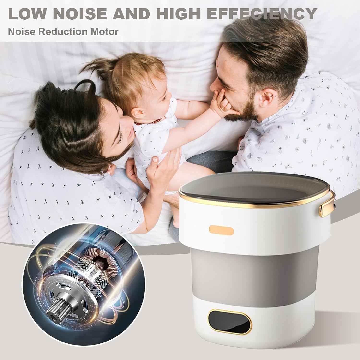 Mini Portable Washing Machine and Dryer, Mini Washer 13L, Portable Washing Machine, Fully Automatic 3 Cleaning Modes Collapsible Camping Washer for Dorm Travel