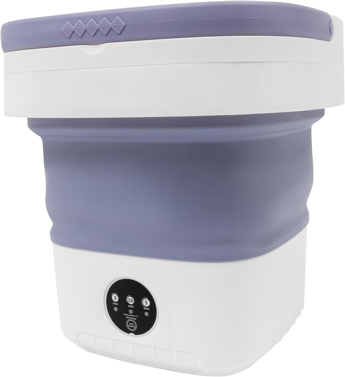 Mini Foldable Washing Machine, 12L Large Capacity Laundry Washer Cleaning for Underwear,Shirts,Small Delicates for Apartment,Hotel,Camp,RV,Travel (Purple)