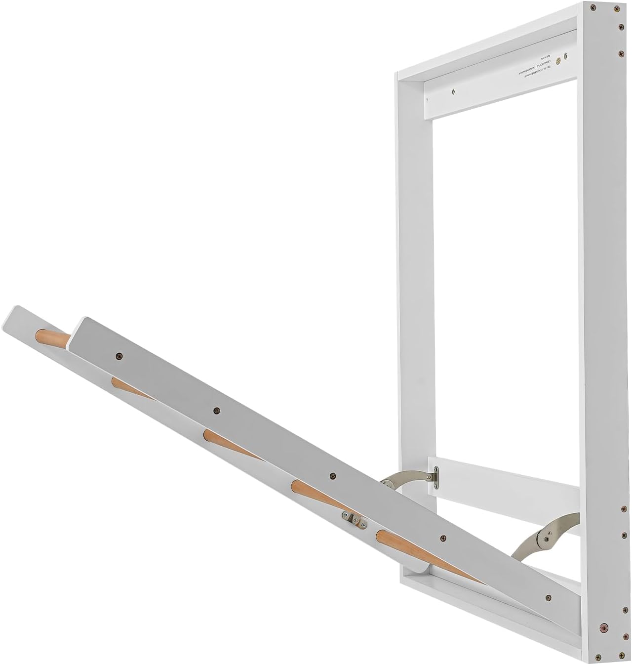 DouSeiAi Wall Mounted Clothes Drying Rack, Foldable Wooden Laundry Dryer with Drop-Down Design for Space Saving in Bathroom, Laundry Room, Balcony