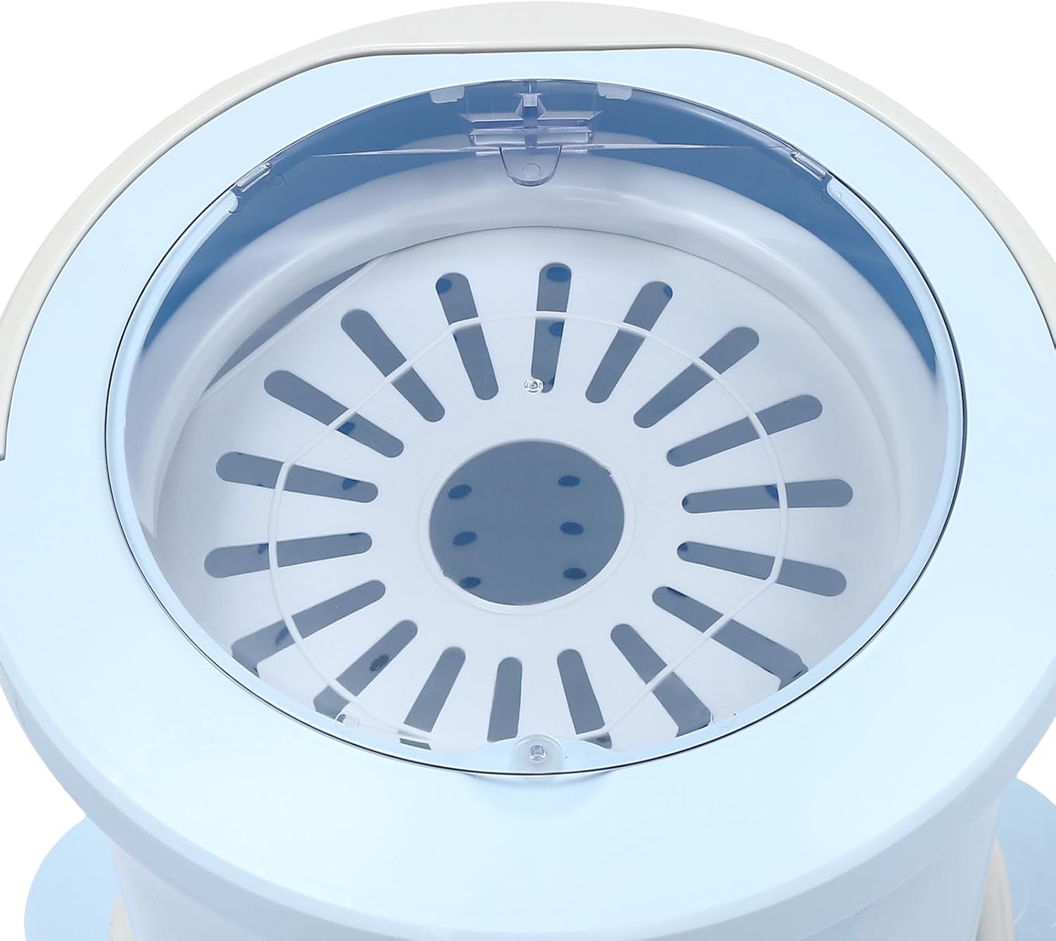 3.17Gal Portable Manual Clothes Dryer, Non Electric Foot Powered Compact Mini Laundry Spin Dryer Machine for Clothes，RV, Camping, School, Apartment, Dorm(Blue)