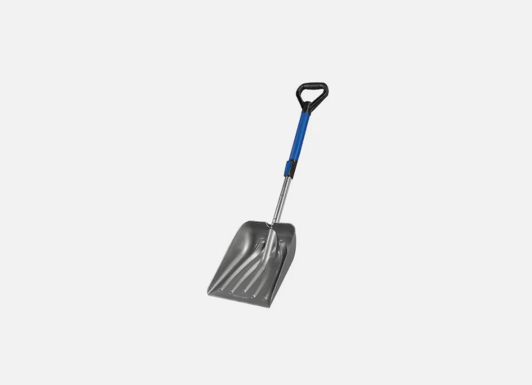Snow Shovel, 11 1/2 in W X Plastic Blade, 17 in L Steel Handle, Scs4506pk