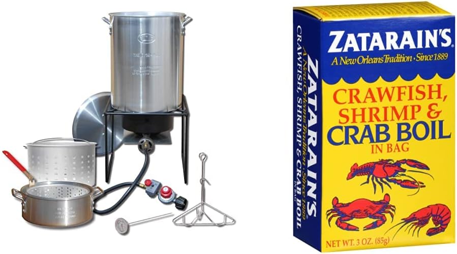 King Kooker Propane Outdoor Fry Boil Package with Zatarain's Crawfish, Shrimp & Crab Boil