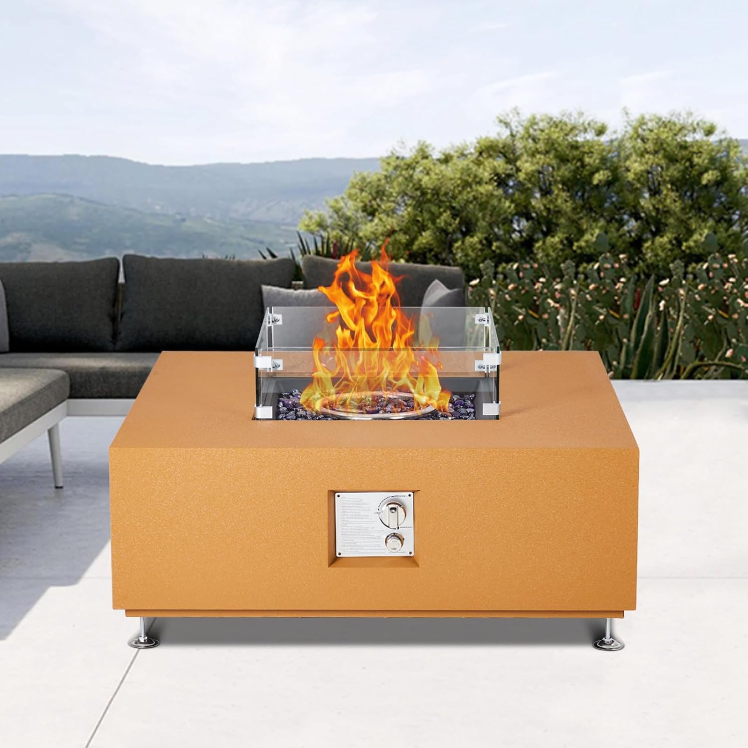 2-in-1 Outdoor Fire Table & Dining Table | 5,000 BTU 36