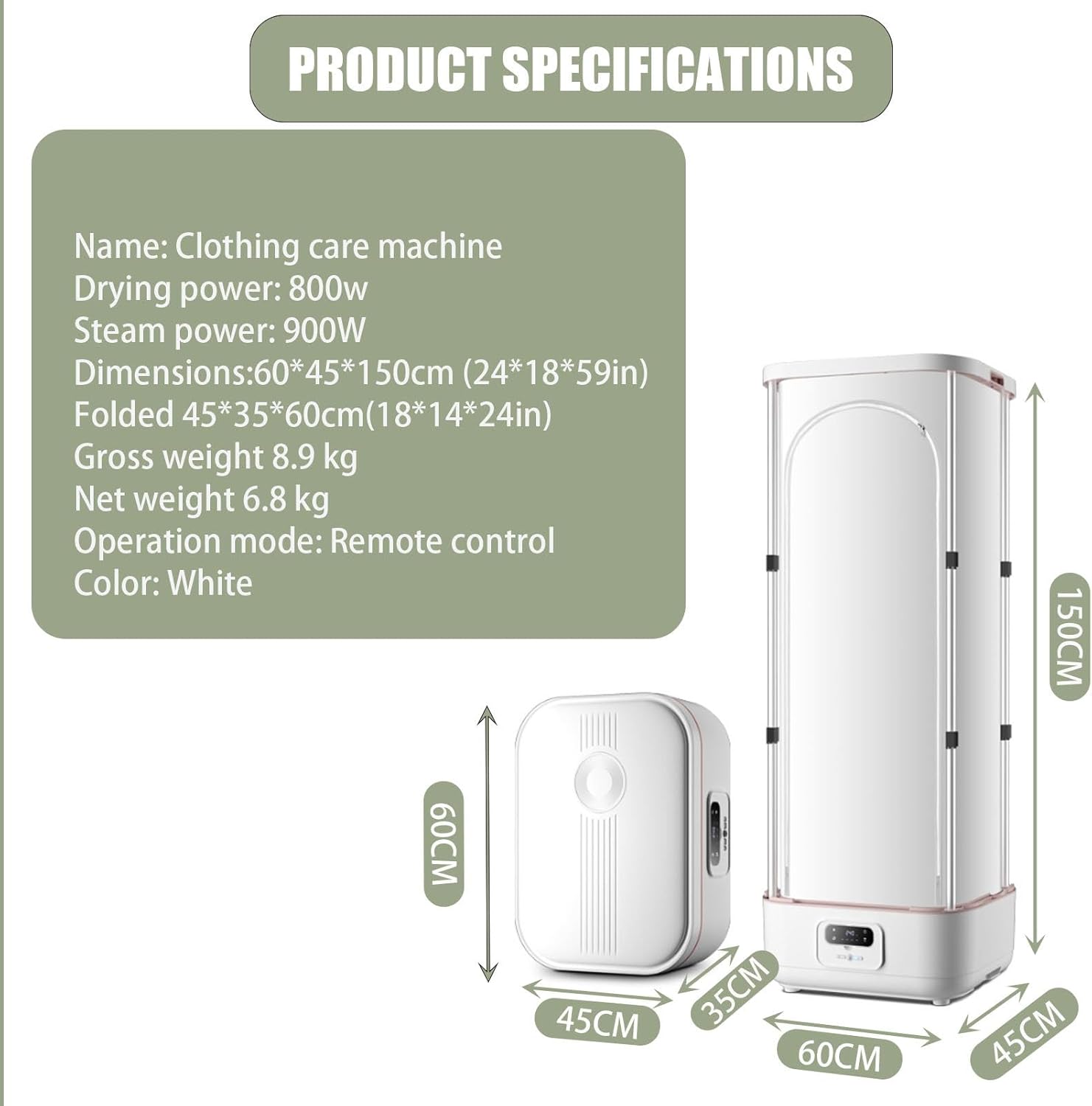 Fully Automatic Steam Ironing Dryer，Garment Steamer,Automatic Ironing Machine，Standing Garment Steamer, with Remote Control Electric Clothes Drying Rack, for Clothes & Fabric