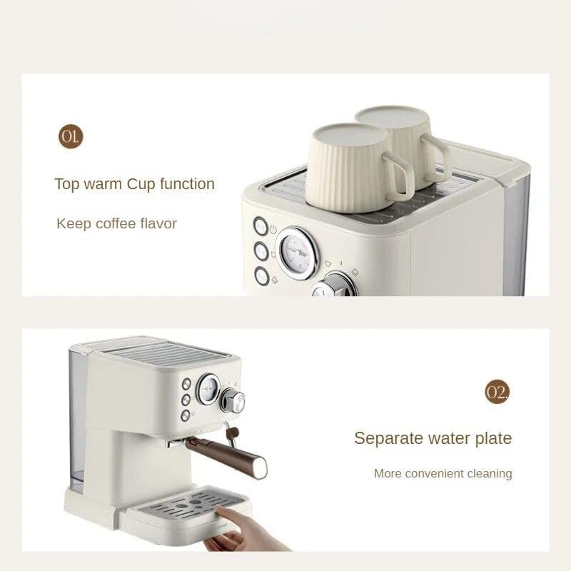 Coffee Maker Coffee Machine - Drip Coffee Maker Small Coffee Makers, Single Serve Brewers Coffee Pot, Fast 1050W Brewing, Italian Design, Coffee Creamer, Espresso Machines Kitchen Appliances