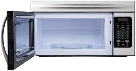 FORNO Scalo 30” Over-the-Range Microwave in Stainless Steel – 1.6 cu.ft. Capacity, 300 CFM Ventilation System, Touch Control Panel, LED Lighting, Multiple Cooking Presets – FOTR3007-3