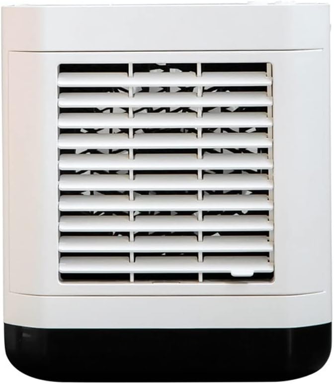 Portable Air Conditioner, Evaporative Air Cooler, Small Cooling Fan, 3 Speeds, 2000mAh Battery Powered & USB Rechargeable Mini Air Conditioner for Room Camping Car Office (Color : White)