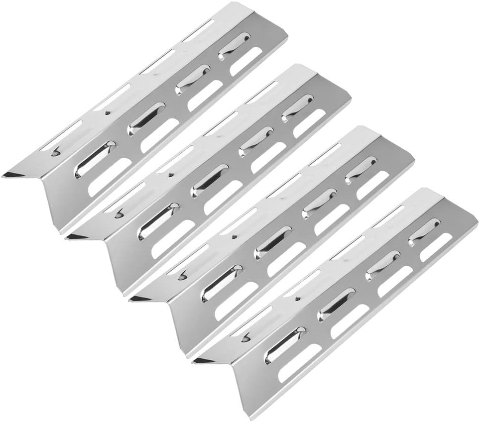 Hapivida Grill Heat Plates, Stainless Steel Burner Cover Replacement Parts XH00463 for Backyard Grill BY12-084-029-97 BBQ Tek GSF2818K Master Forge B10LG25 Flame SGL2008A S