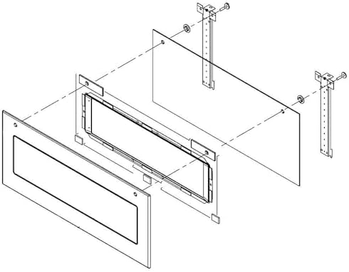 Whirlpool W10775493 Wall Oven Microwave Door Outer Panel Assembly (replaces W10615372) Genuine Original Equipment Manufacturer (OEM) part