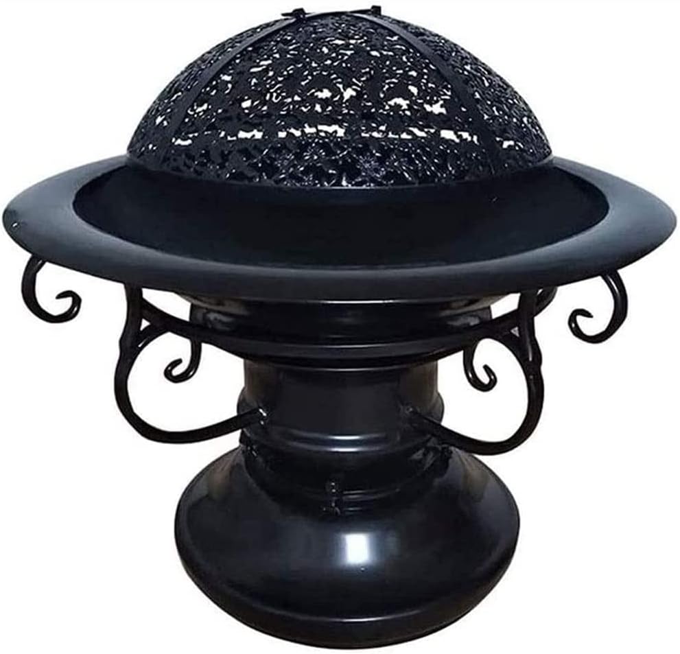 Fire Pit, Outdoor Wood Burning Fire Pits, Outdoor Brazier, Outdoor Patio Fire Pit Bowl BBQ Grill for Backyard, Camping, Picnic, Bonfire, Garden
